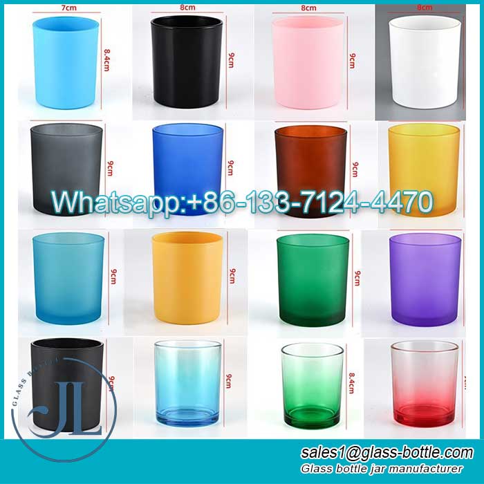 matte color candle jar