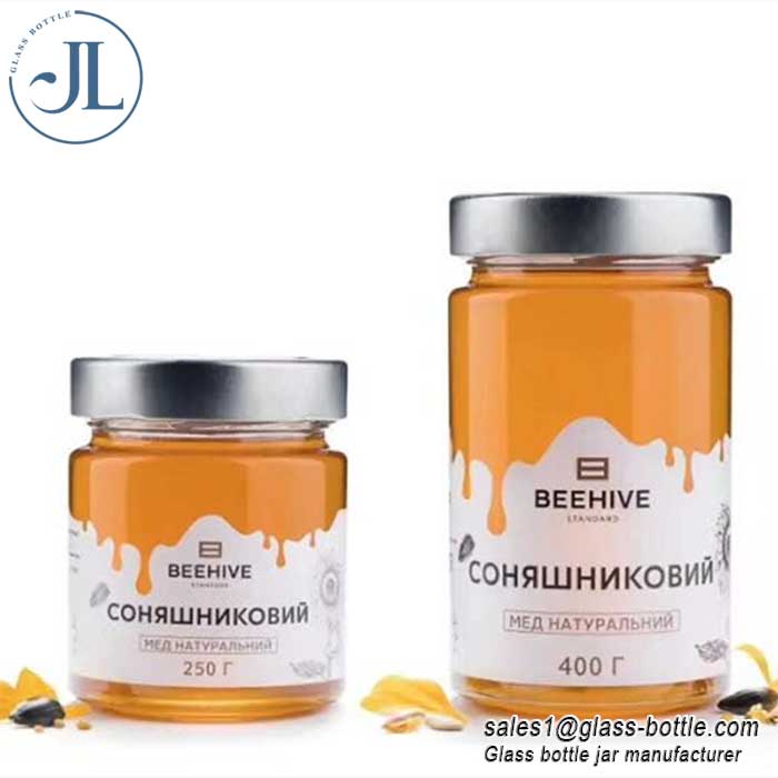 Lug Metal Lid Wide Mouth Glass Honey Jar Supplier manufacturer