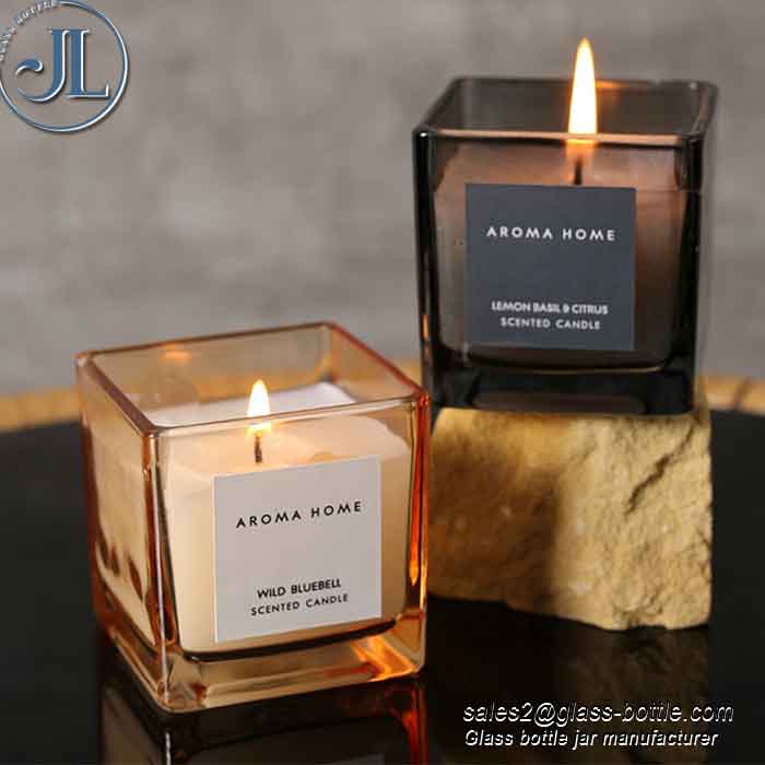 Luxury cube scented candle container