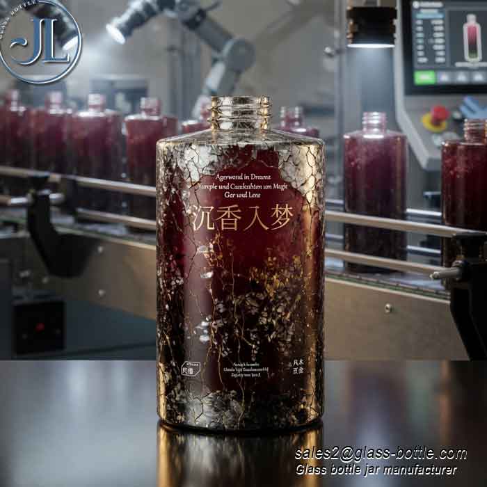 Ice Cracked Paint Finish Perfume Bottle