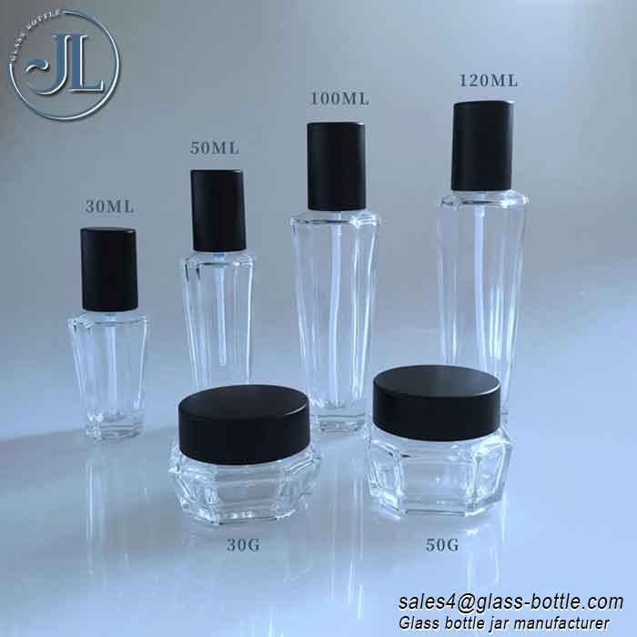 Recyclable Luxury Octagon Skincare Container for Lotion Serum Cream