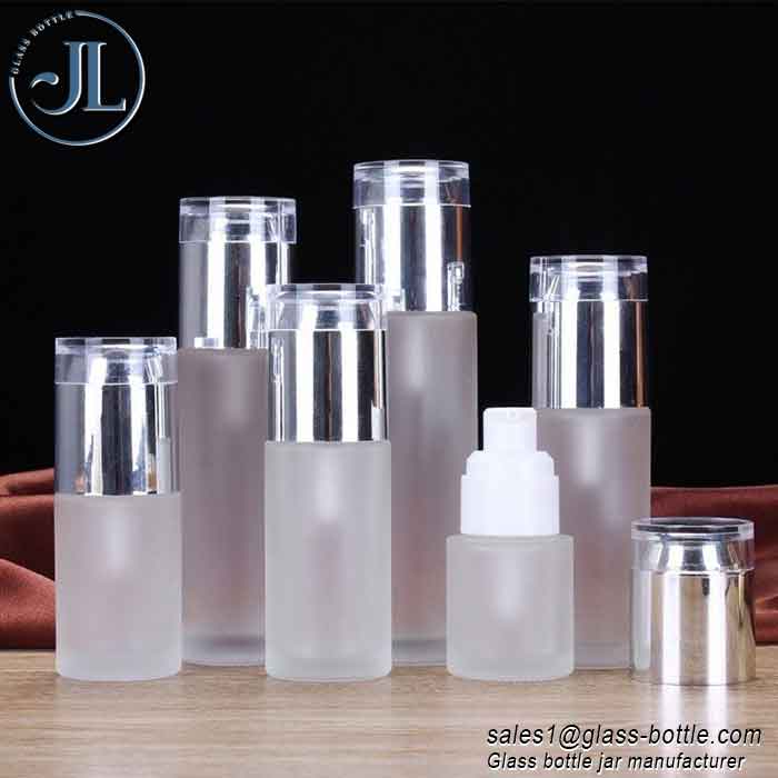 30ml frosted cylinder round serum lotion glass bottle30ml frosted cylinder round serum lotion glass bottle