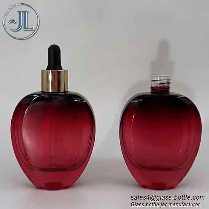 Custom 50ml 3D Heart Shaped Glass Dropper Bottle in Bulk