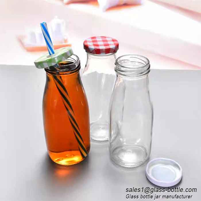 300ml Printed Logo starbucks glass milk bottles